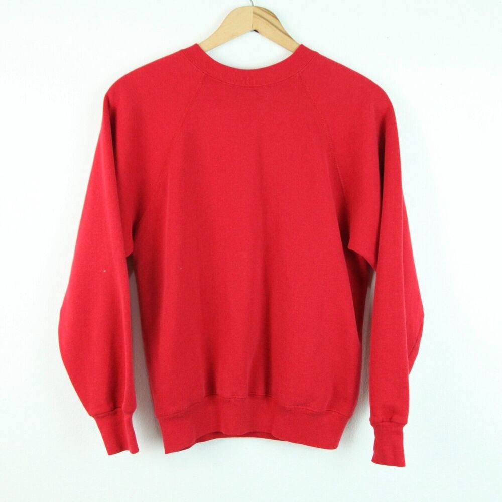Vintage 60s 70s Artex University of Houston Flocked Sweatshirt Red S College - Picture 8 of 8